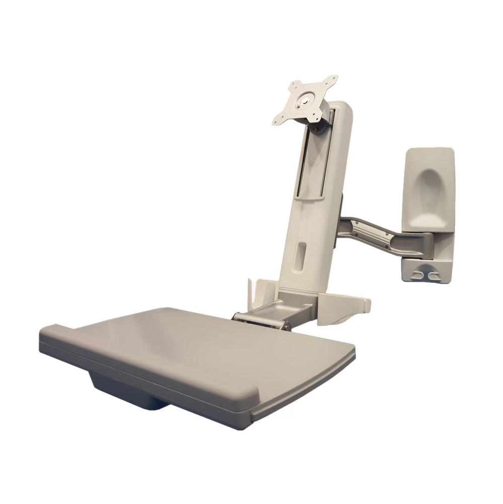 Amer Networks AMR1WS Sit/Stand Wall Mounted Computer Workstation for 24" Screen