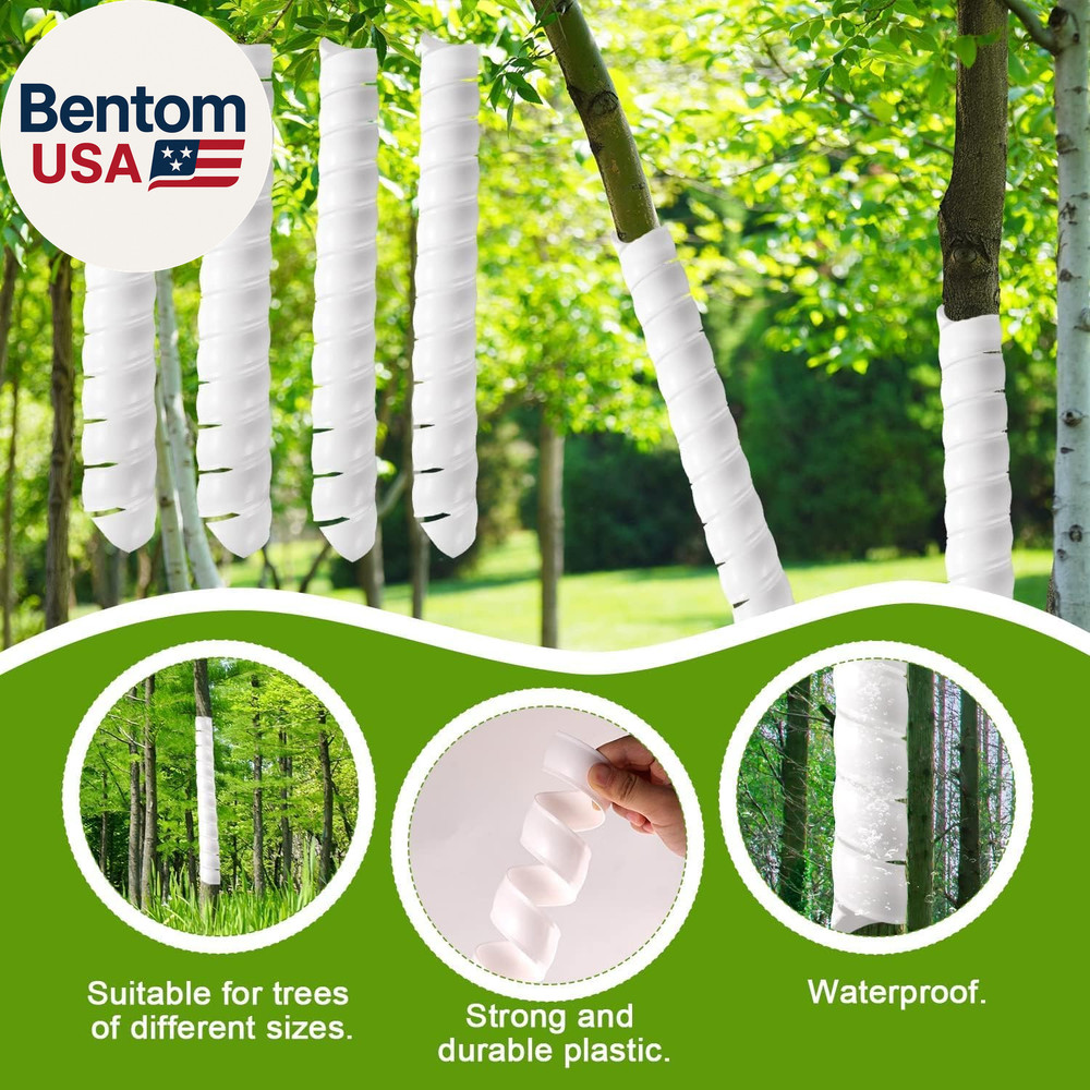 12 Pcs 2 Size Spiral Tree Trunk Protector, Reusable Tree Bark Guard Tube Wrap, S