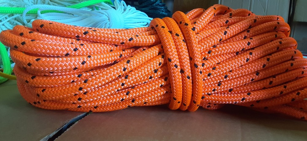 5/8 " x 28 ft.Premium Double Braid-Yacht Braid Polyester Rope .Orange/Black