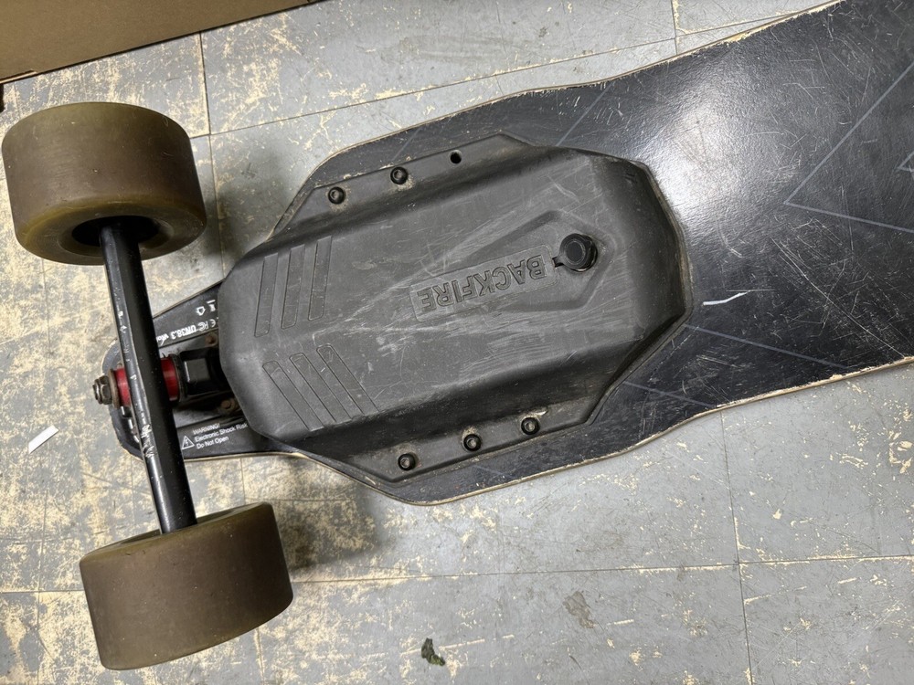 Backfire G2 Black Electric Skateboard With Extra Wheels, Charger & Remote