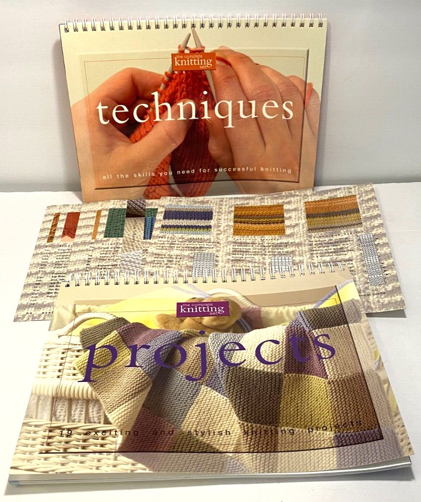 KNITTING TECHNIQUES, PROJECTS & STITCH CARDS ~ SPIRAL BOUND BOOKLETS