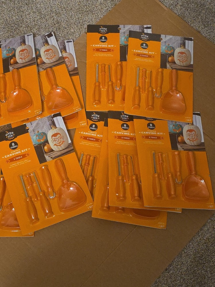 Hyde & Eek! Pumpkin Carving Kit, 8 Stencils, 5 Tools