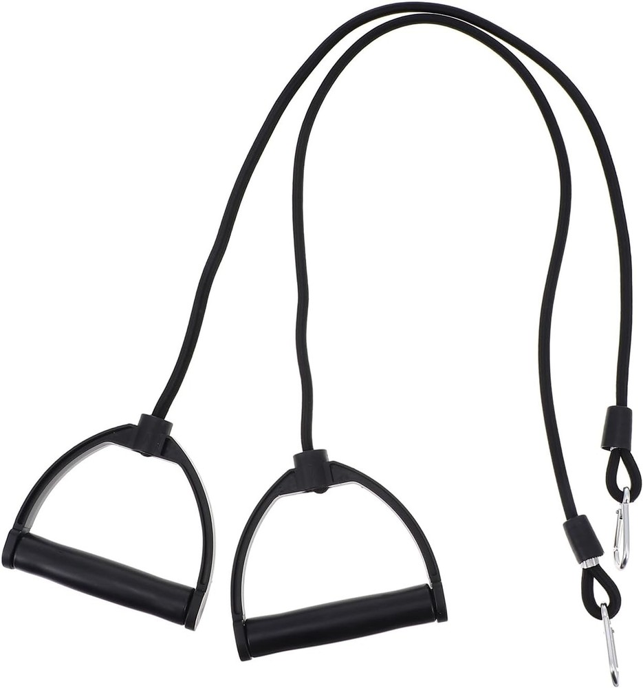 Lightweight Exercise Bands for Strength Training with Easy Grip Handles - Black