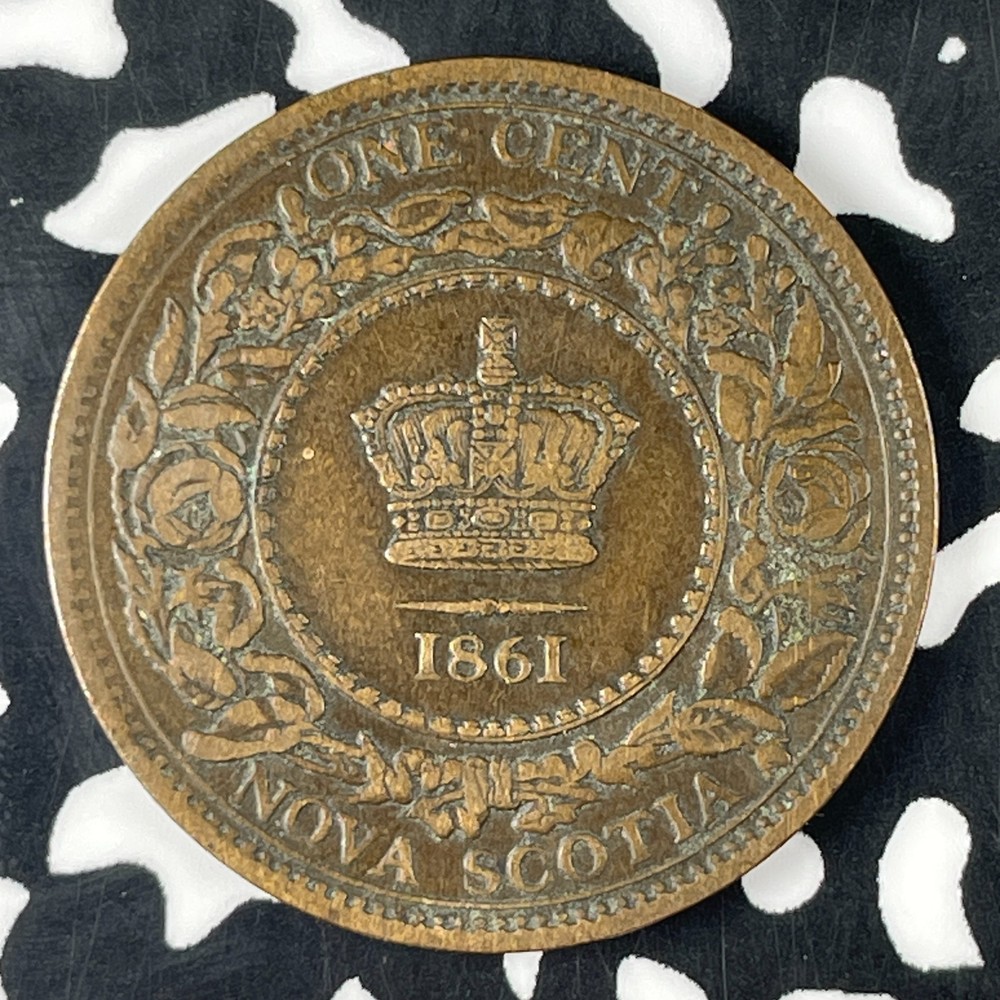 1861 Nova Scotia Large Cent Lot#C9977 Nice!