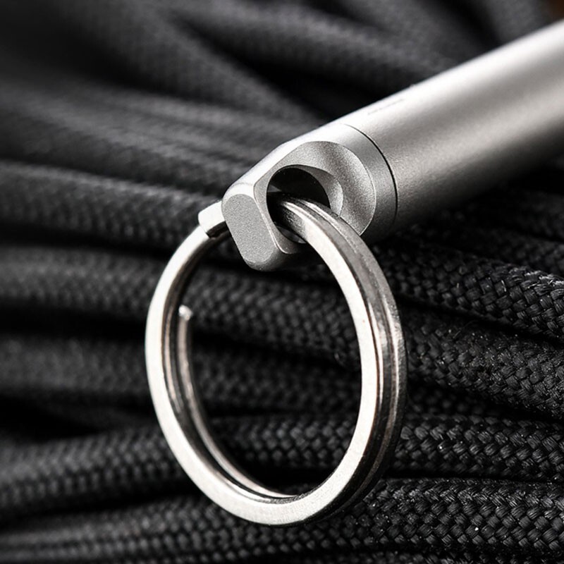Titanium Alloy Whistle Training Command Warning Tool Keychain Necklace EDC