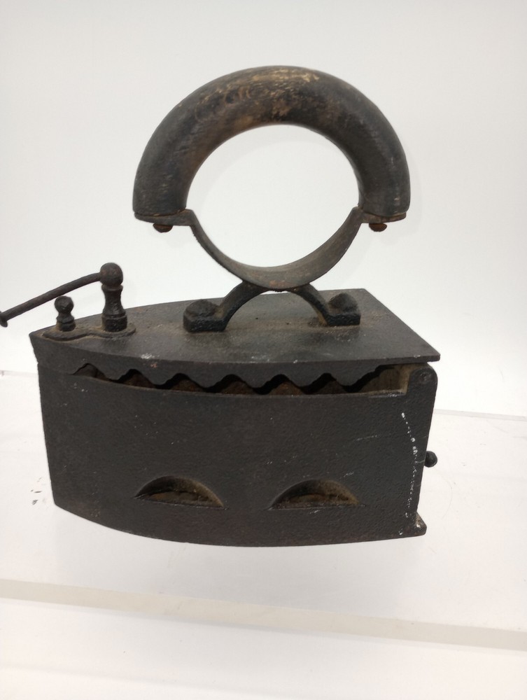 Antique Cast Sad Iron Coal Fired Clothes Press Iron