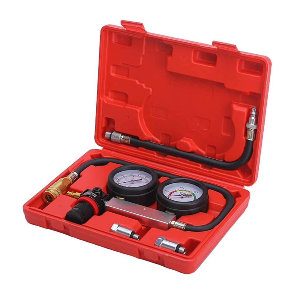 TU-21Cylinder Leak Down Tester Kit, Automotive Engine Compression Leakage Ki...