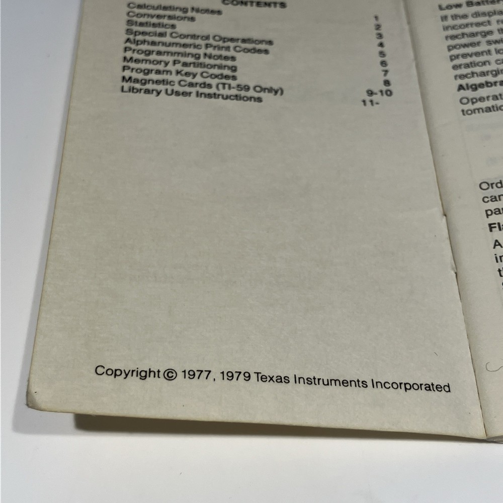 Texas Instruments TI-58C/59 Programmable Calculator Master Library Module ONLY