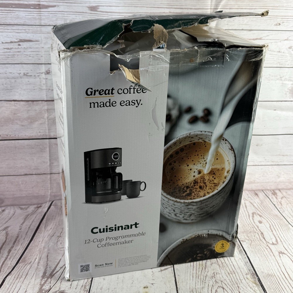 Cuisinart 12 Cup Coffee Maker Stainless Steel Black Programmable New Damaged