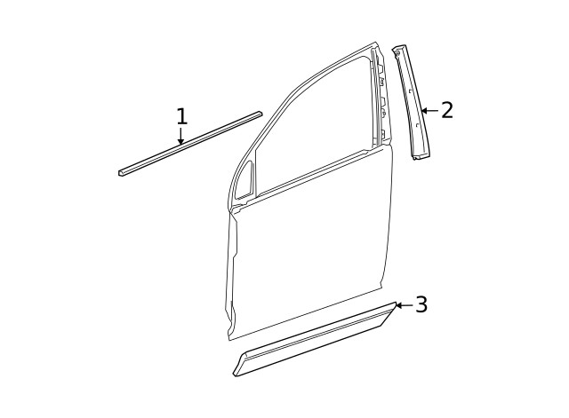 Genuine GM Belt Weather-Strip 19259984