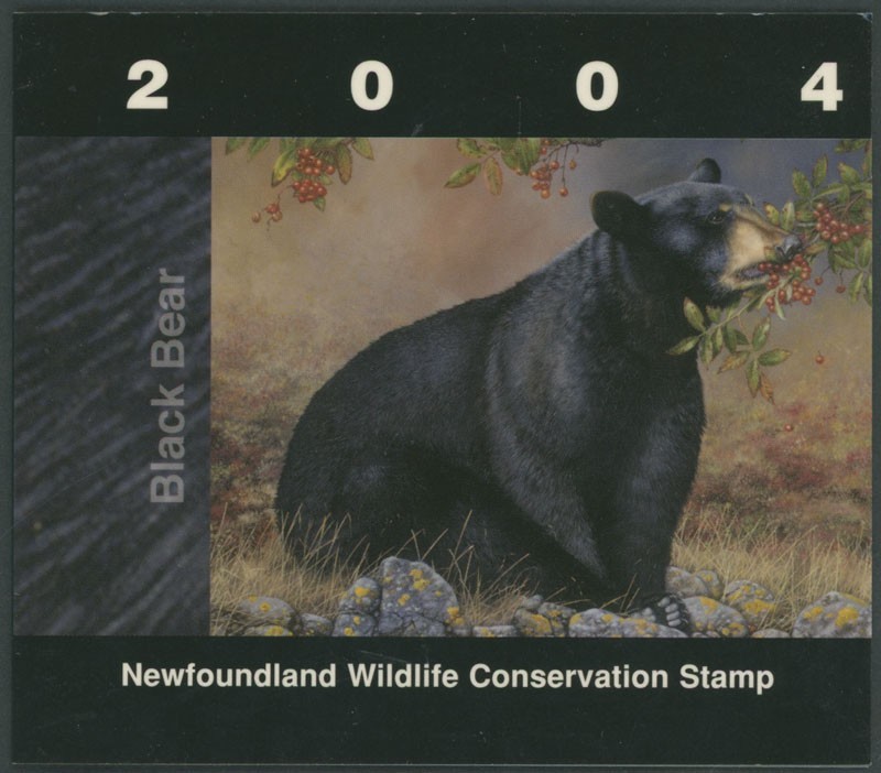2004 CANADA-NEWFOUNDLAND & LABRADOR. CONSERVATION, BLACK BEAR, VD.#NLW11
