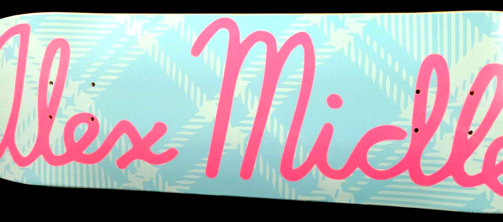 Alex Midler Illegal Civ Blue Script Skateboard Pro Deck 8.50" *New in Shrink*