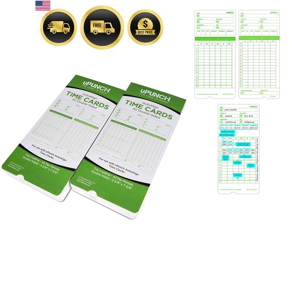 100 Time Cards for HN3000