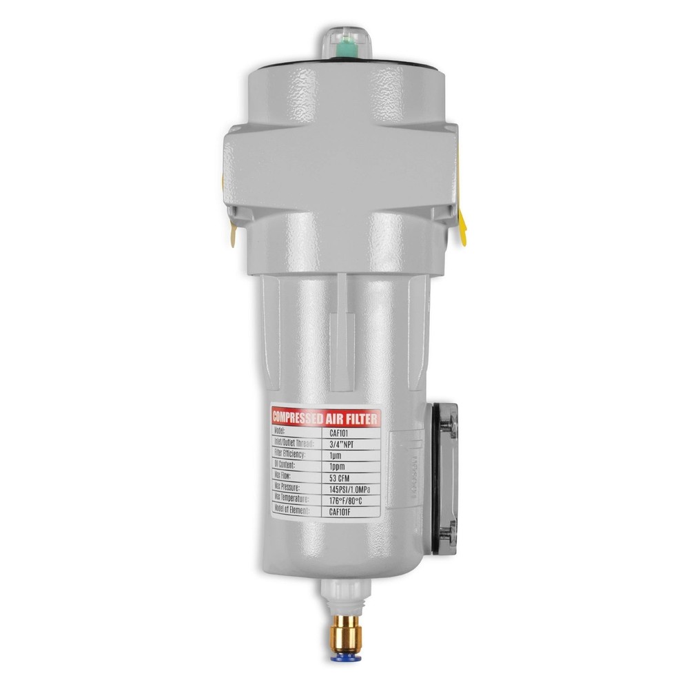 53CFM 1μm 1ppm Compressed Air Oil-Water Separator Precision Filter, CAF101