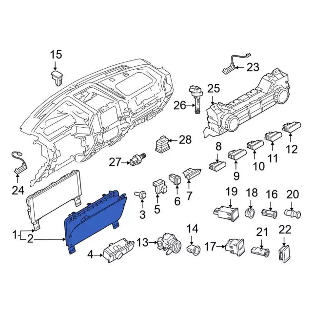 Genuine Ford Instrument Panel Lens ML3Z10890A