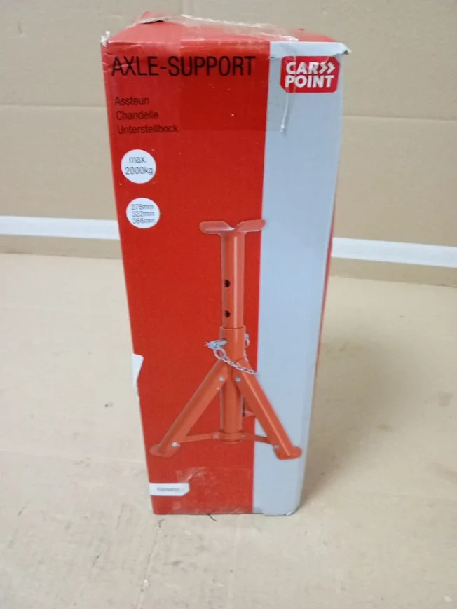 Carpoint Axle Stands Foldable Adjustable 2000kg Red