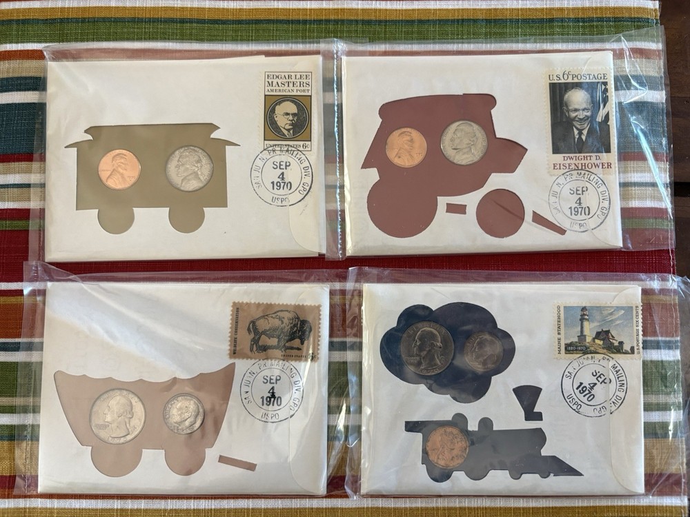 Four 1970 Coin Sets - US Sealed