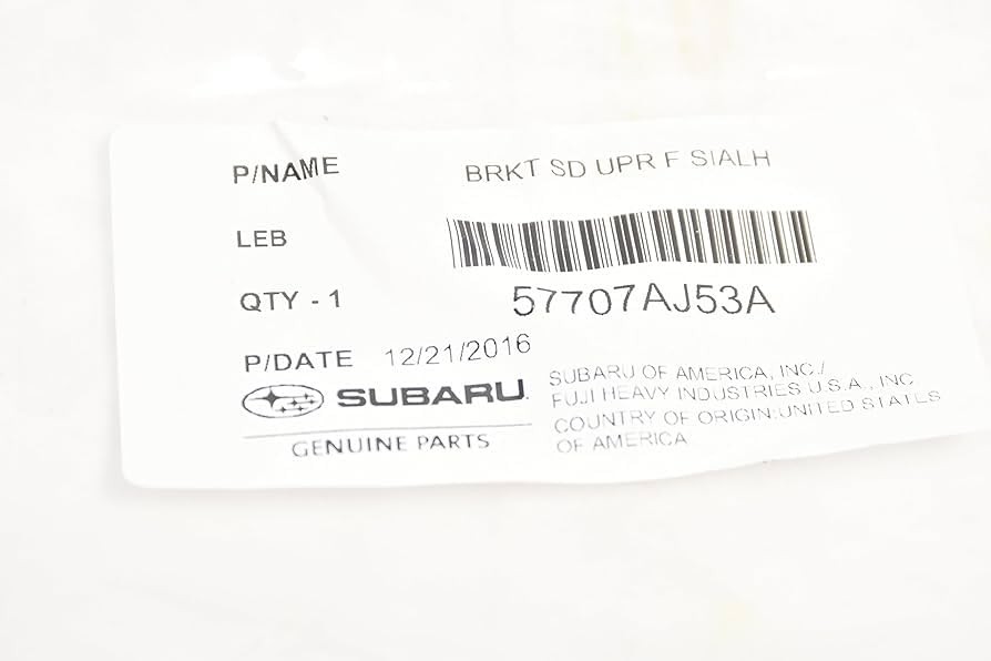 Subaru Front Left & Right Bumper Support Brackets for 2010-2014 Legacy Black