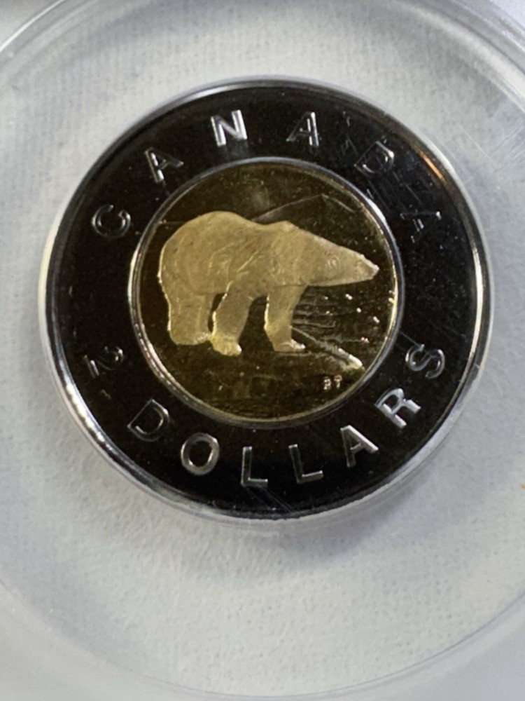 2003 Canada $2 Polar Bear Coin Graded MS 68 by ANACS