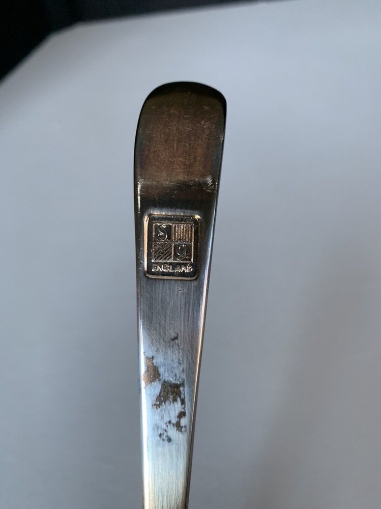 S&G ENGLAND CANDLE SNUFFER SILVER PLATED 10” (e20)