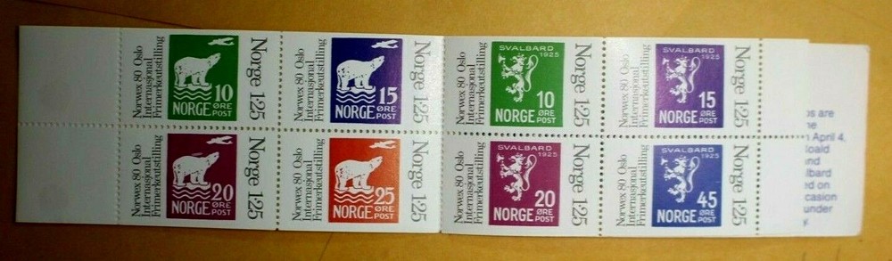 Norwex Oslo 1980 Complete booklet #733 e-h