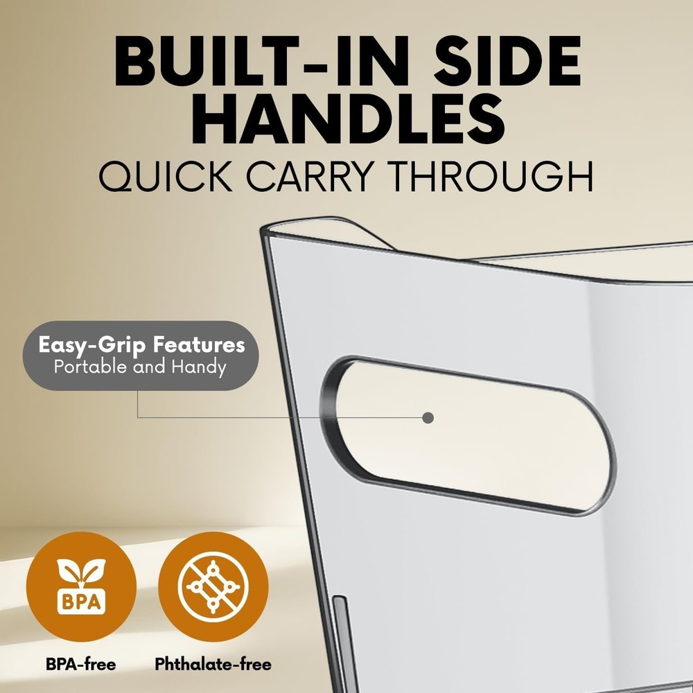 BPA-Free Stackable Storage Bins - Large Clear Organizers for Multi-Purpose Use