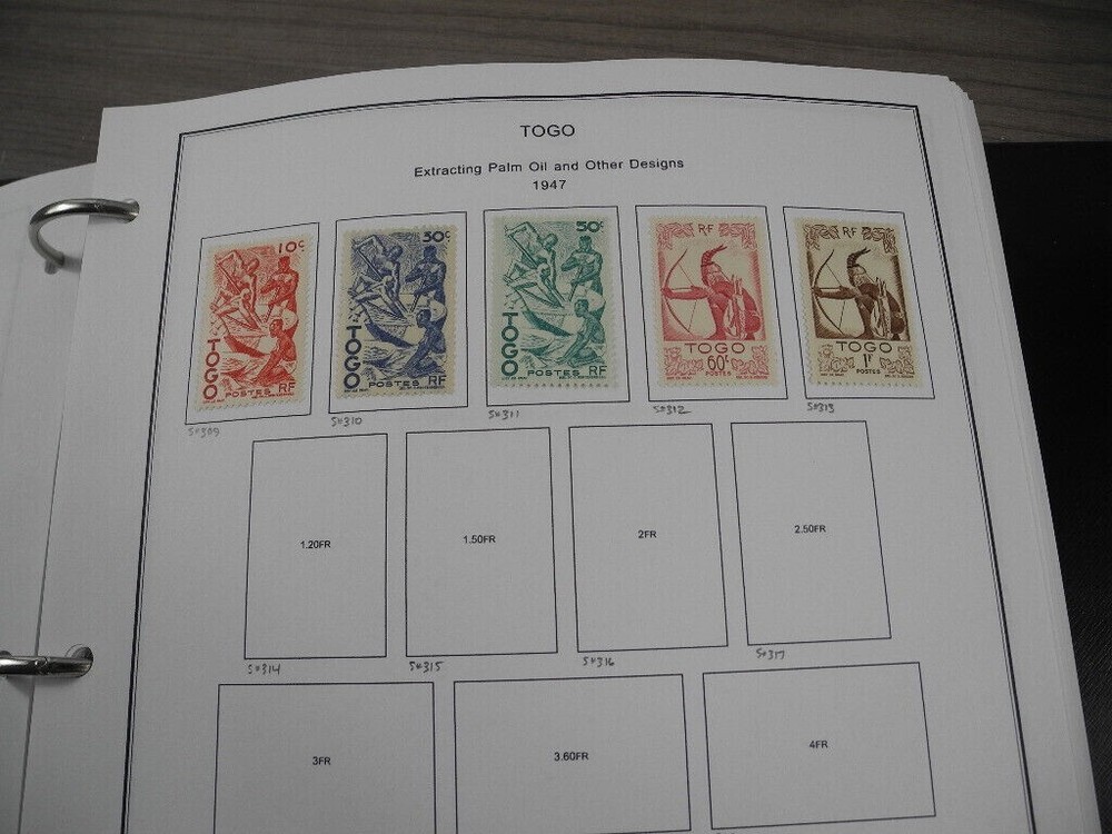 TOGO, Stamp Collection hinged on computer generated pages FREE SHIPPING