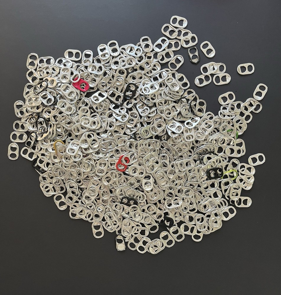 1000 ALUMINUM CAN PULL TABS - 1000 COUNT BY WEIGHT