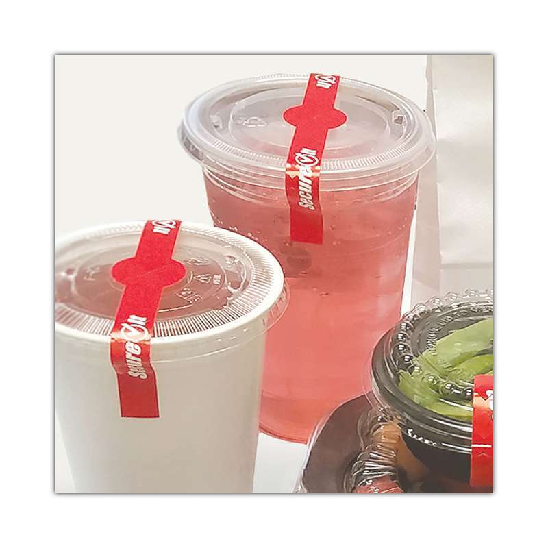 SECUREIT TAMPER EVIDENT FOOD CONTAINER SEAL, "SECURE IT", 1 X 3, RED, 250/ROLL,