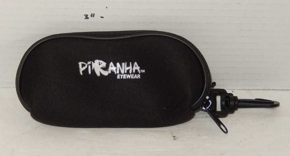 Piranha black Sunglass Eyeglass Case