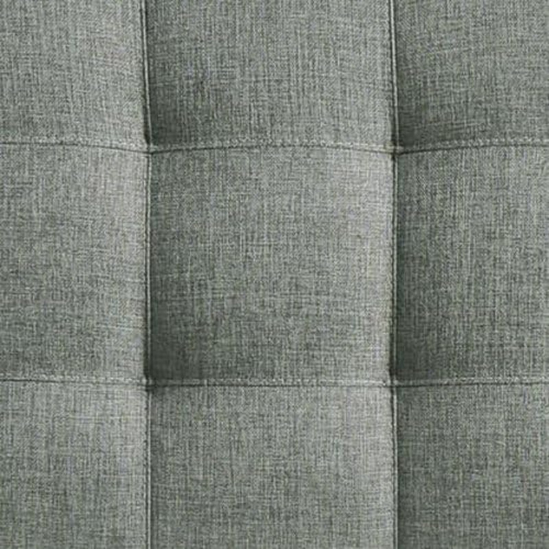 Lily Tufted Linen Fabric Upholstered Full Headboard in Gray