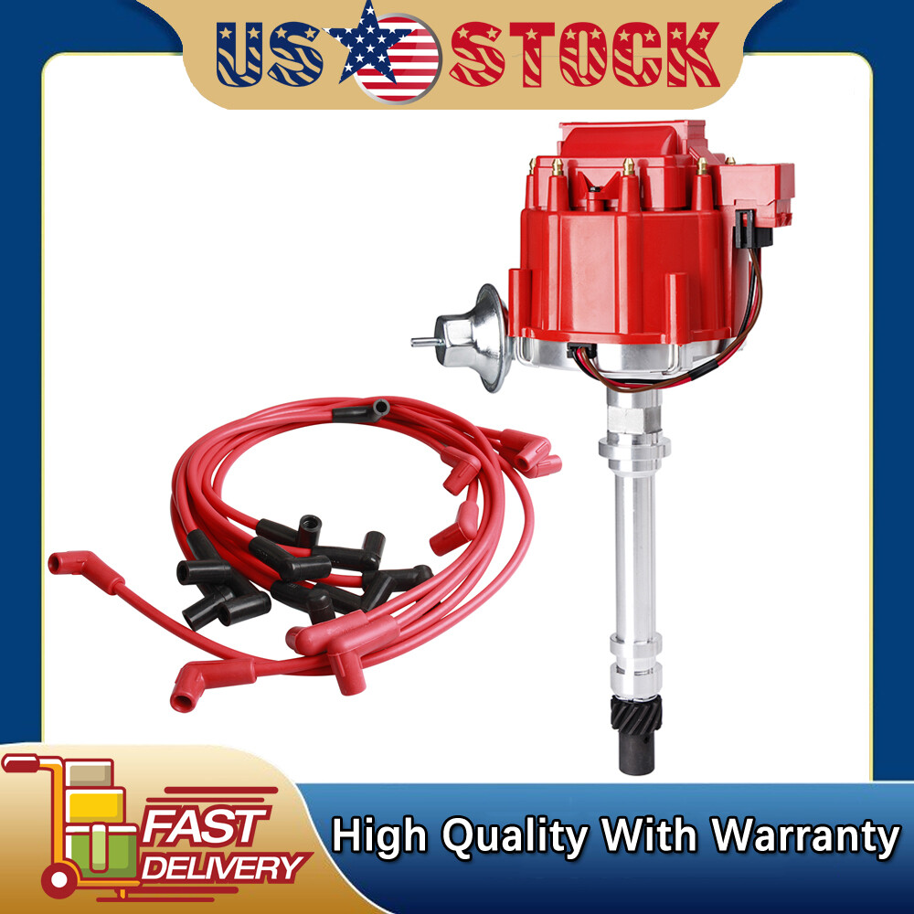 For Big Block Chevy Engine 396 427 454 HEI Ignition Distributor&Spark Plug Wires