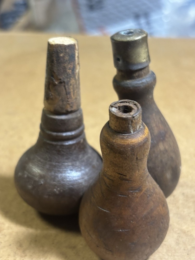 4 Antique Carving Chisels Gouges Handles Only