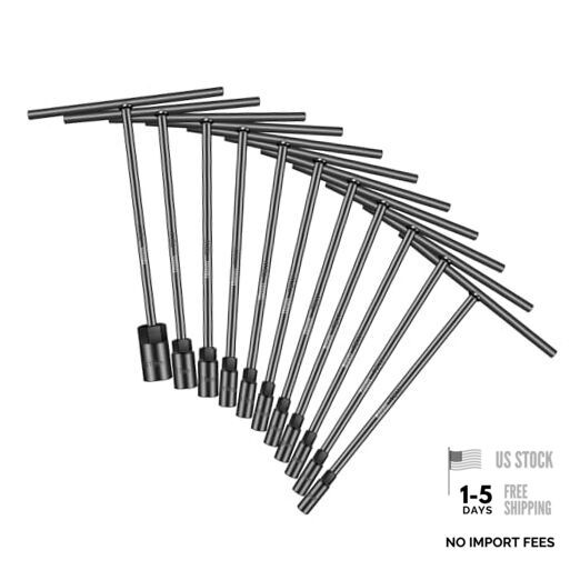 T-Handle Socket Wrench Set, 11PCS Metric Handle Wrenches - 6, 7, 8, 9, 11Pack