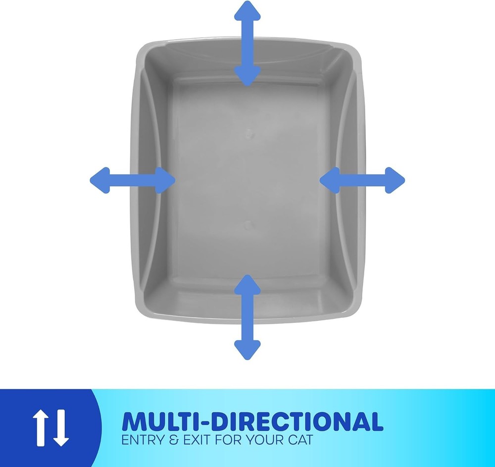 Litter Pan, Blue/Gray, Small,