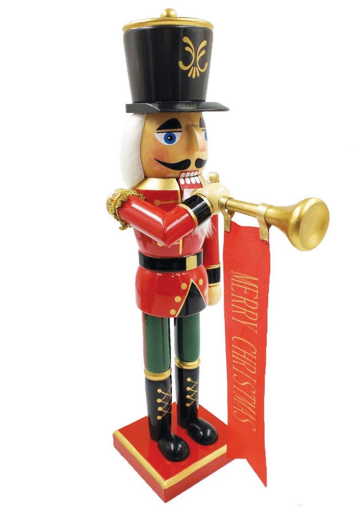 14" Bugling Merry Christmas Nutcracker