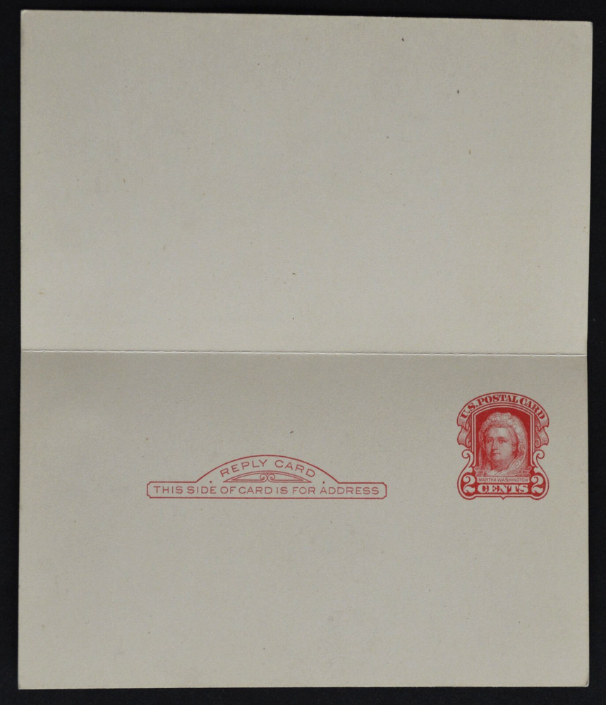1918 Sc. #UY8 Reply Postal Card mint, folded, fair condition