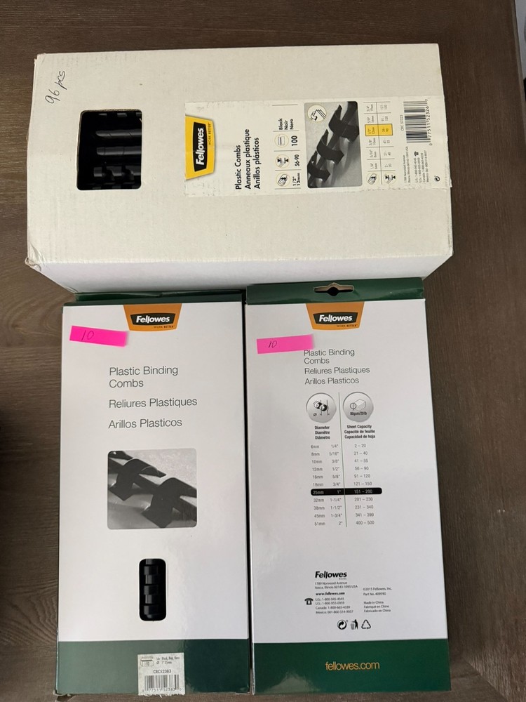 Fellowes Star + 150 Manual Comb Binding Machine CRC 50065 + Sheets and Combs