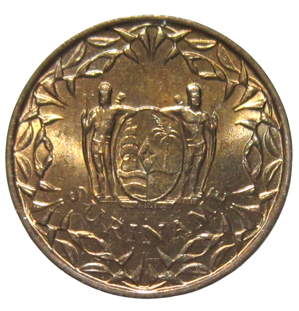 SURINAME. 1 CENT, 1962. UNCIRCULATED.