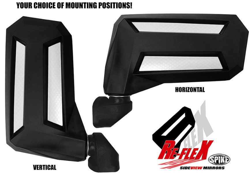 Re-Flex Mirrors For 1.75" Cage (pair)
