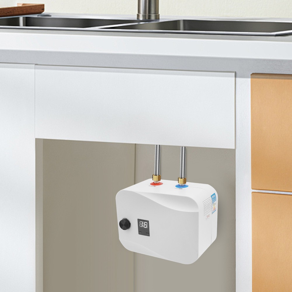 6L Electric Mini Tank Water Heater, 1500W Under Sink Hot Water Solution