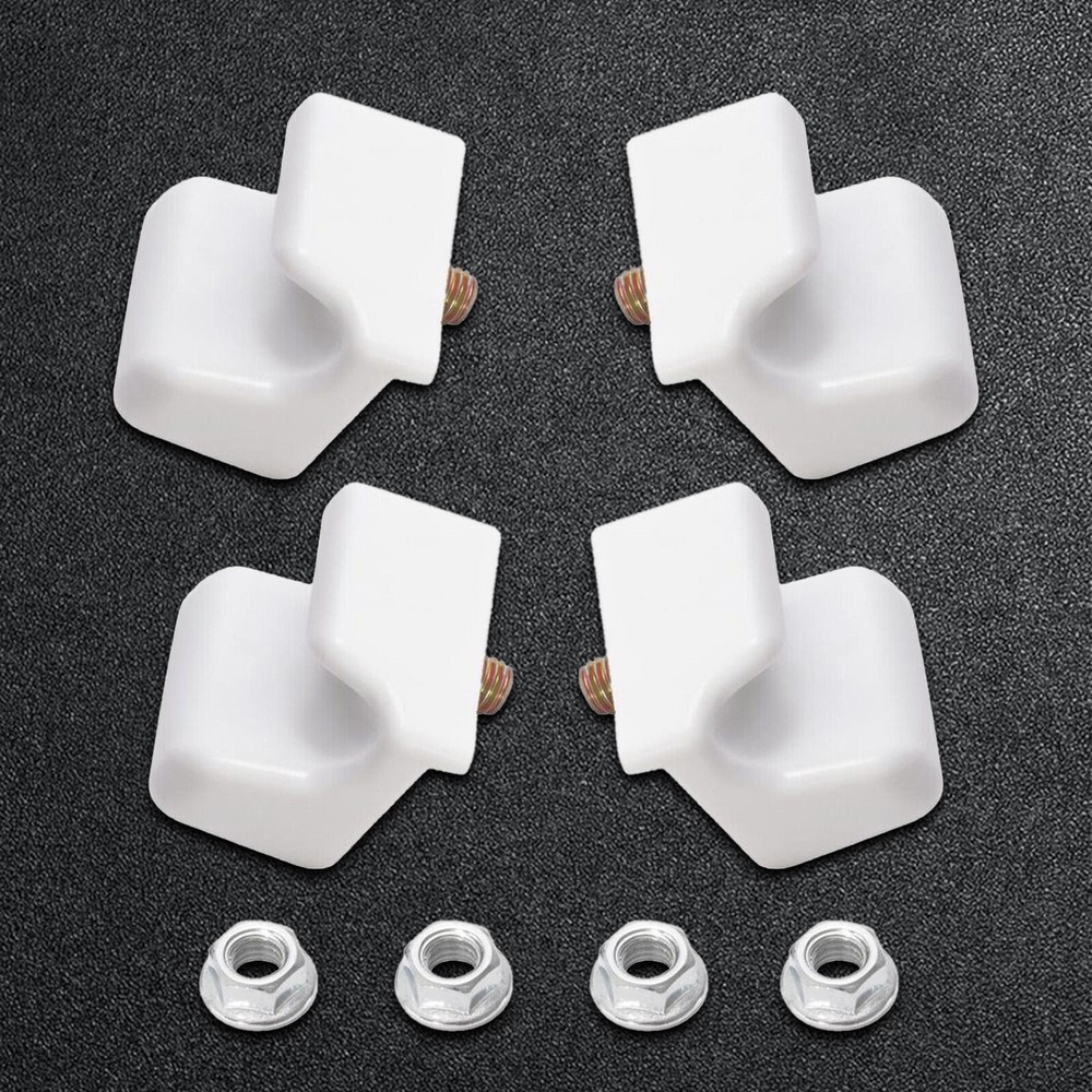 White ABS Freezer Basket Retainer + Nut - Qty 4 kit For SubZero #7009399