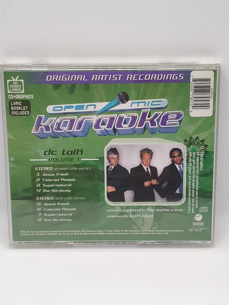 Open Mic Karaoke DC Talk Volume 1 CD Karaoke Disc