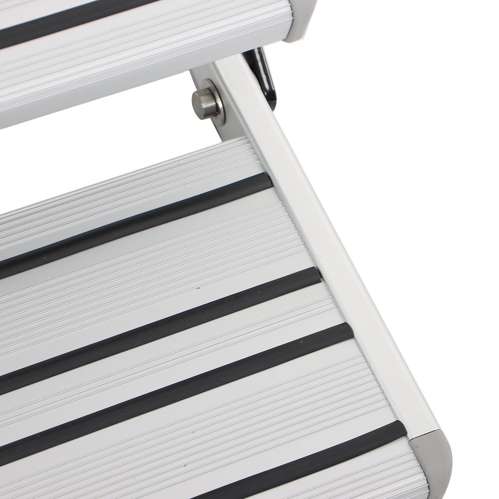 For Manual Pull Out Retractable 2 Step RV Camper Platform Steps Stair Anti-Slip