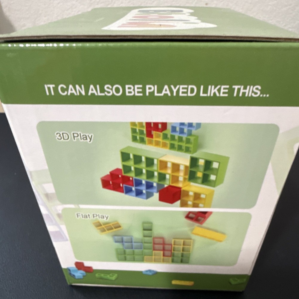 Btolu Tetra Tower Balance Stacking Blocks Set 48pcs Ages 3+ Plastic