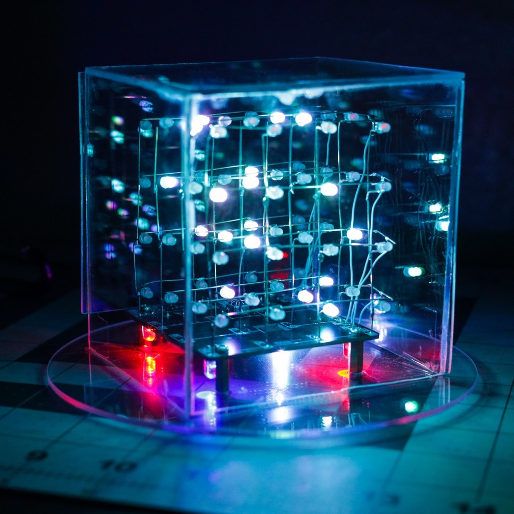 3D LED Cube 4x4x4 With Acrylic Case *Completed* 3MM Diode LED