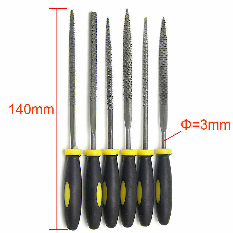 Useful Small Wood Rasp Set 6 pcs Rasp Round Flat Half-Round Triangular Square