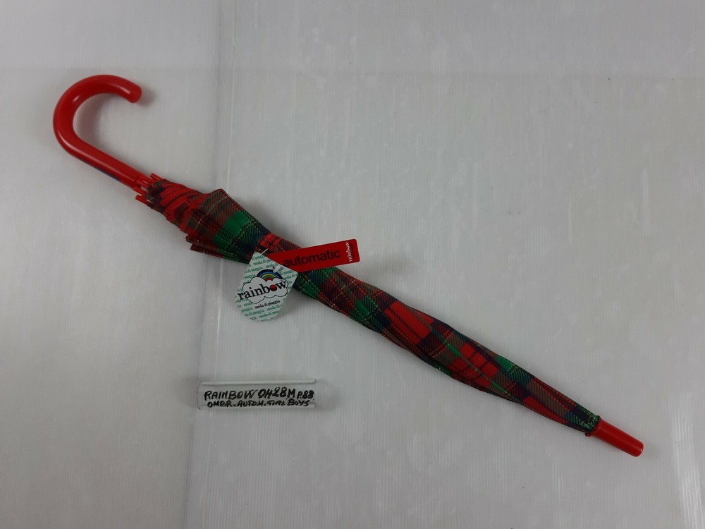 Long/Mini Umbrella - Automatic - Boys - 8 Slats - 0428M - Rainbow
