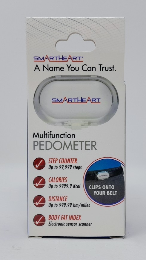 Smart Heart Multifunction Clip On Belt Pedometer