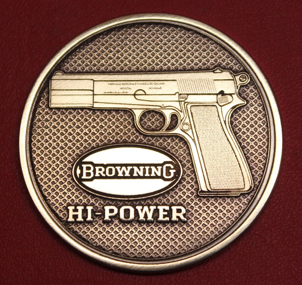 Browning Hi Power Display Case Bronze Medallion